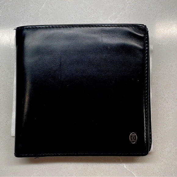 Cartier Black Leather Mens Wallet